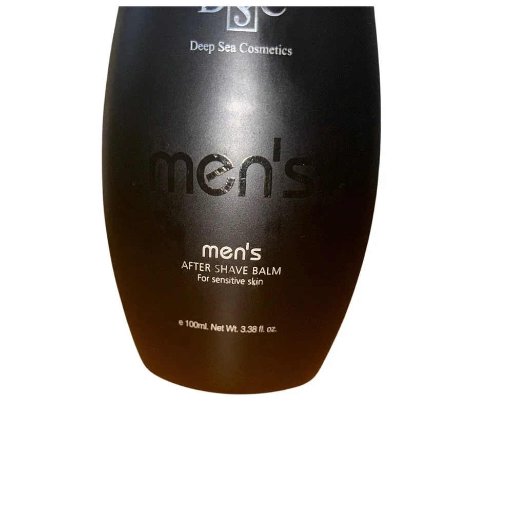 Deep Sea Cosmetics Mens After Shave Balm Sensitive Skin 100ml 3.38oz Matte Black